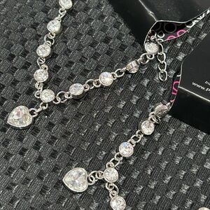 Silver Heart and Crystal Bracelet